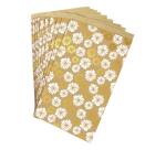Sachet de 50 pochettes kraft, 24x35+6cm, fleurs - Blanc