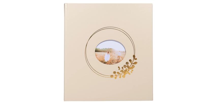 Boekgebonden fotoalbum 60 witte pagina's Ringflower