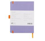 Rhodiarama Meeting A5+ 160 pages microperforé papier blanc 90g avec élastique + porte-stylo - Iris