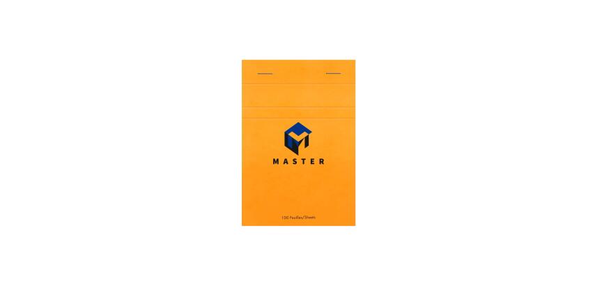 Schreibblock A6 Master, 100 Blatt 70g, kariert - Orange