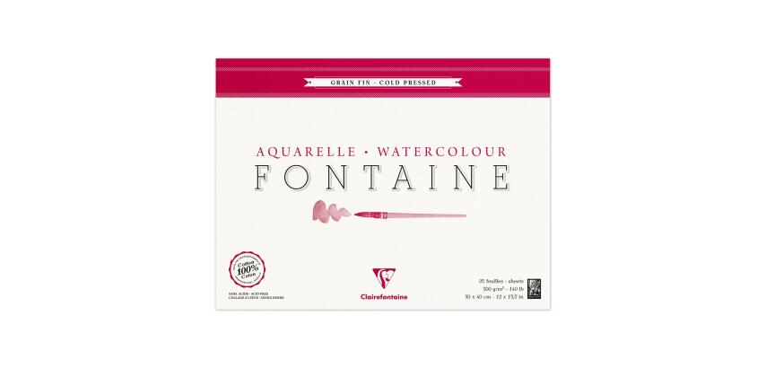 Fontaine bloc collé 4 côtés 25F 30x40cm 300g grain fin