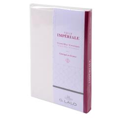 Ensemble 10 cartes + 10 enveloppes visite Toile Impériale, sous sachet - Blanc