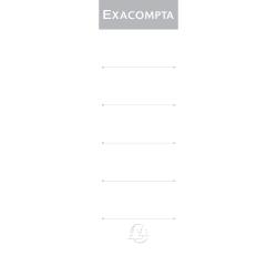Paquete 10 etiquetas autoadhesivas para Archivador de palanca Exacompta lomo de 80mm - Blanco