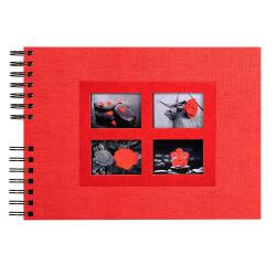 Spiralalbum 50 schwarzen Seiten Passion - 32x22 cm - Rot