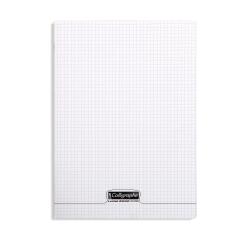 Cahier piqué 8000 POLYPRO 24x32 cm 192 pages petits carreaux 90 g - Incolore