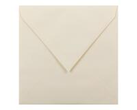 25 enveloppes 165x165mm, Vergé de France doublées gommées - Ivoire