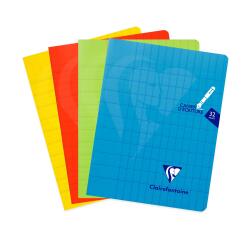 Notebook Mimesys 17x22cm 32 pages double line 3mm + vertical spacing + margin Random color - Assorted