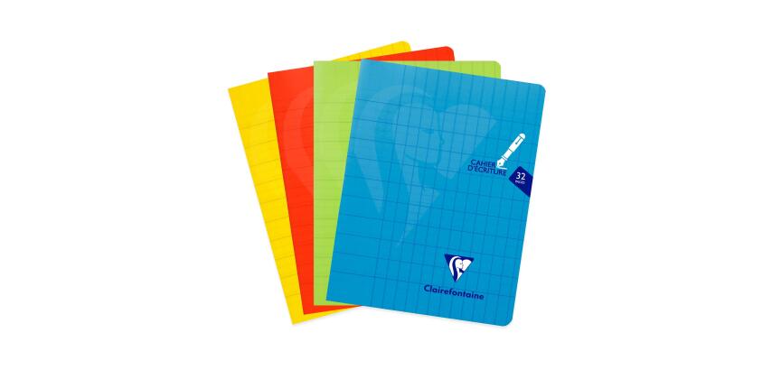 Notebook Mimesys 17x22cm 32 pages double line 3mm + vertical spacing + margin Random color - Assorted