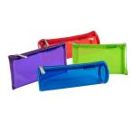 Pencil case 2 shapes PVC IDERAMA 4co ass - Assorted colours