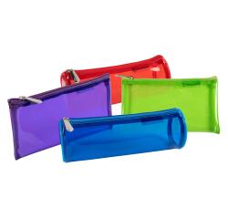 Pencil case 2 shapes PVC IDERAMA 4co ass - Assorted colours