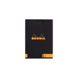 Bloc agrafé Rhodia le R N°11 7,2x10,5 cm 70 feuillets ligné 90g - Noir