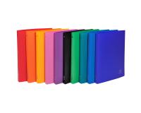 Classeur 4 anneaux plastifié Exacompta Opak A4 - Dos 2 cm couleurs assorties