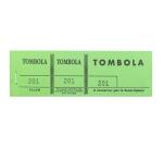 Bloc tombola 100 feuillets numérotés de 3 volets - Format 4,8x15 cm - Couleurs assorties