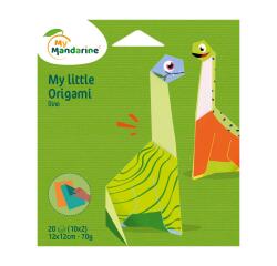 Mijn kleine Origami, Dinosaurus, 12 x 12 cm, 20F, 70g - Veelkleurig
