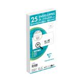 Paquet de 25 Enveloppes Blanches DL-110x220mm - Auto-Adhésives - 80g/m2 - Fenêtre Papier Cristal de 35x100 (position 20/20) - Blanc
