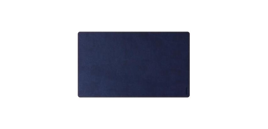 Rhodiarama sous-main souple S (60x35 cm) simili cuir italien - étui kraft - Bleu nuit
