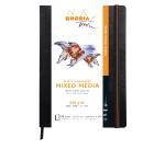 Rhodia Touch Mixed Media Book, papier Paint'On extra-blanc 250g - A4 portrait, 40 pages - Noir