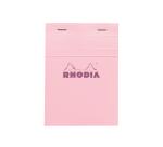 Bloc agrafé Rhodia Couleurs Rose N°13 A6 10,5x14,8 cm - Rose