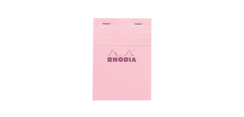 Bloc agrafé Rhodia Couleurs Rose N°13 A6 10,5x14,8 cm - Rose