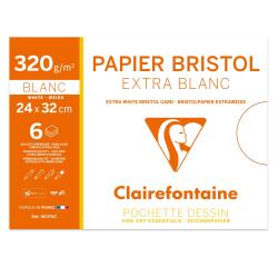 Bristolpapier 24x32cm 320g, Packung mit 6 Bogen
