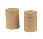 Set of 2 tea tins with resealable lid - Kraft