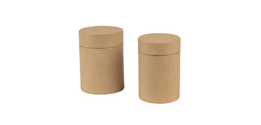 Set of 2 tea tins with resealable lid - Kraft