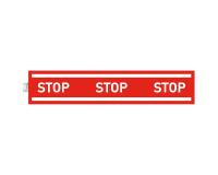 Hinweisschild, Band Stop, PVC, selbstklebend und rutschfest, 100 cm - Rot