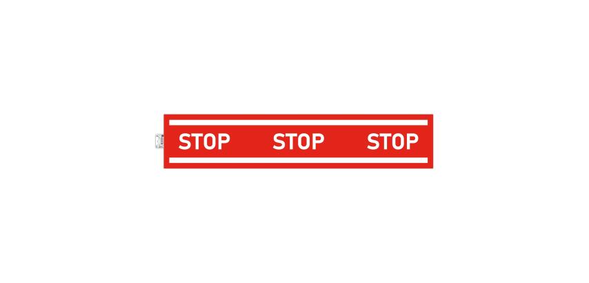 Zelfklevend bord stopband 100cm - Rood