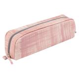 CUIR TEINTE trousse rectangulaire 21 x 4 x 6 cm - Saumon brossé