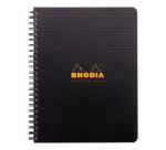 Meeting Book Rhodiactive A5+, Spiralbuch, 80 Blatt 90g - Schwarz