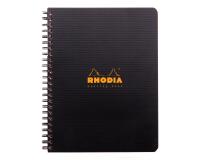 Meetingbook Rhodiactive 90g reliure intégrale A5+ 160 pages microperforé non perforé - Noir