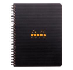 Meetingbook Rhodiactive 90g reliure intégrale A5+ 160 pages microperforé non perforé - Noir