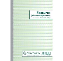 Manifolds Factures micro-entrepreneur 21x14,8cm - 50 feuillets autocopiants dupli
