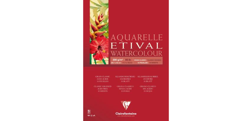Zeichenblock Studie Aquarelle ETIVAL, A3