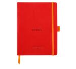 Rhodiarama Meeting A5+ 160 pages microperforé pap blanc 90g avec élastique + porte-stylo - Coquelicot