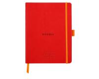 Rhodiarama Meeting A5+ 160 pages microperforé pap blanc 90g avec élastique + porte-stylo - Coquelicot
