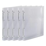Classeur 4 anneaux plastifié Exacompta Crystal Clear A4 - Dos 1,5 cm tranparent