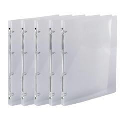 Classeur 4 anneaux plastifié Exacompta Crystal Clear A4 - Dos 1,5 cm tranparent