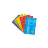 Carnet brochure rembordée rigide 7,5 x 12 cm 96 feuilles petits carreaux couleur aléatoire