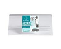 Porte-carte clip L100mm - Cristal