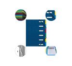 Trieur HARMONIKA® à fenêtres avec élastiques véritable carte lustrée 6 compartiments