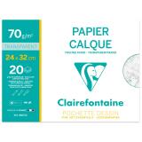Papier Calque pochette 20F 24x32cm 70/75g