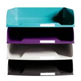 Set de 4 corbeilles à courrier Combo Styli Titane - Couleurs assorties