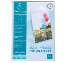 Porte-visuel incliné vertical A5 - Cristal