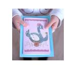 Boîte créative, Cartes à pailleter - Rose