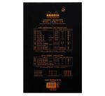 Rhodia Black Head Stapled Pad No19, Lined+Margin, A4+ - Black