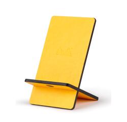Rhodiarama support pour téléphone mobile simili cuir italien 13x8x8,5 cm - Jonquille