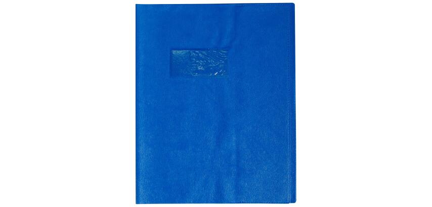 Protège-cahiers grain cuir PVC 22/100ème 17x22 cm