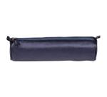 Clairefontaine Leather Round Pencil Case - #5.5x22cm - Petrol/Oil