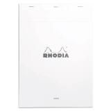 Bloc agrafé N°18 A4 80 feuilles lignées + marge 80 g. - Blanc